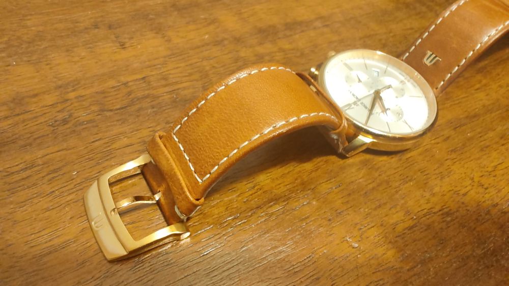 Maurice Lacroix Eliros szkło szafir pasek skóra, sprawny, tanio