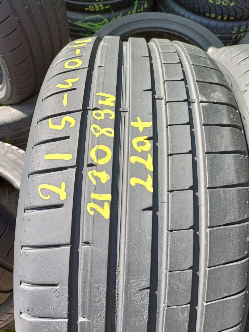 215/40R18 Dunlop SPORT Maxx RT2 z 2019r 7mm jak nowe