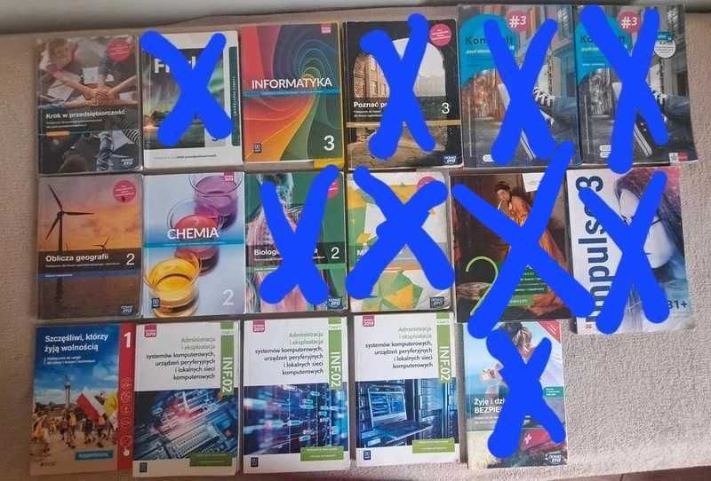 Podręczniki szkolne - szkoła średnia klasa 1,2,3