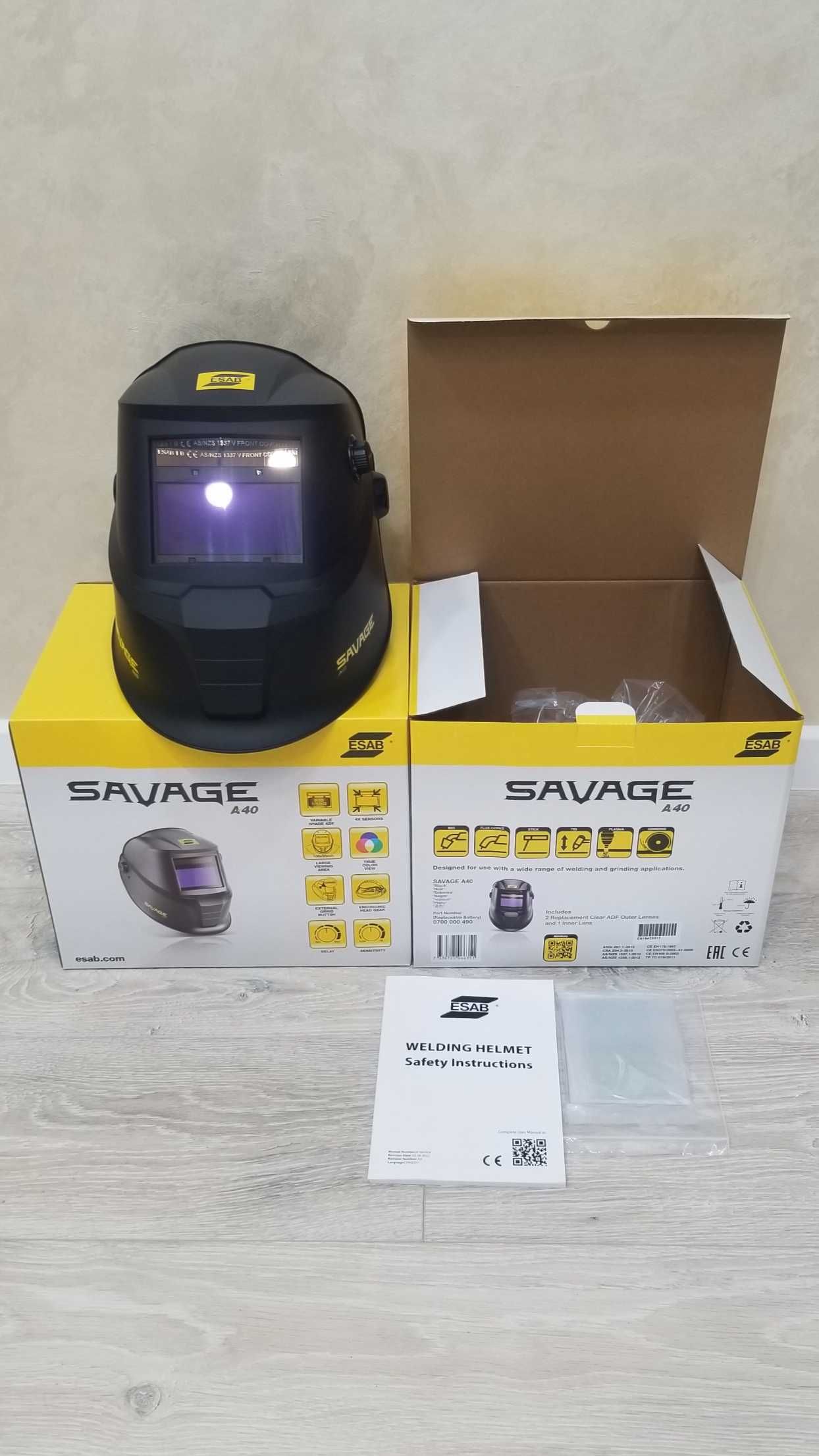 Маска зварника Esab A40 Savage. Маска зварювальника Esab Savage A40.