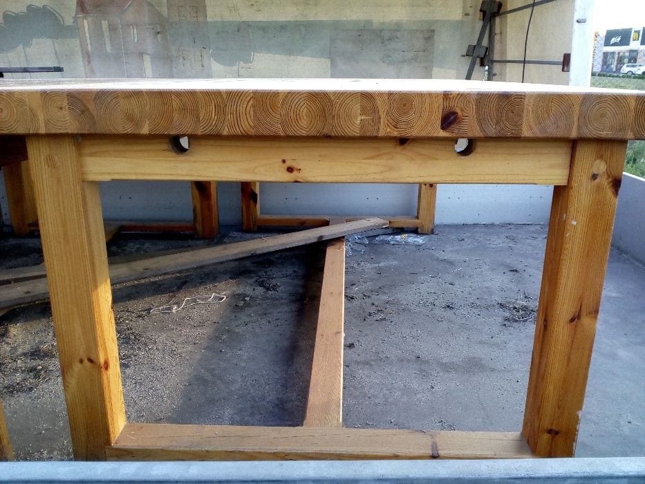 stół drewniany solidny lite drewno 200 x 110 x 78