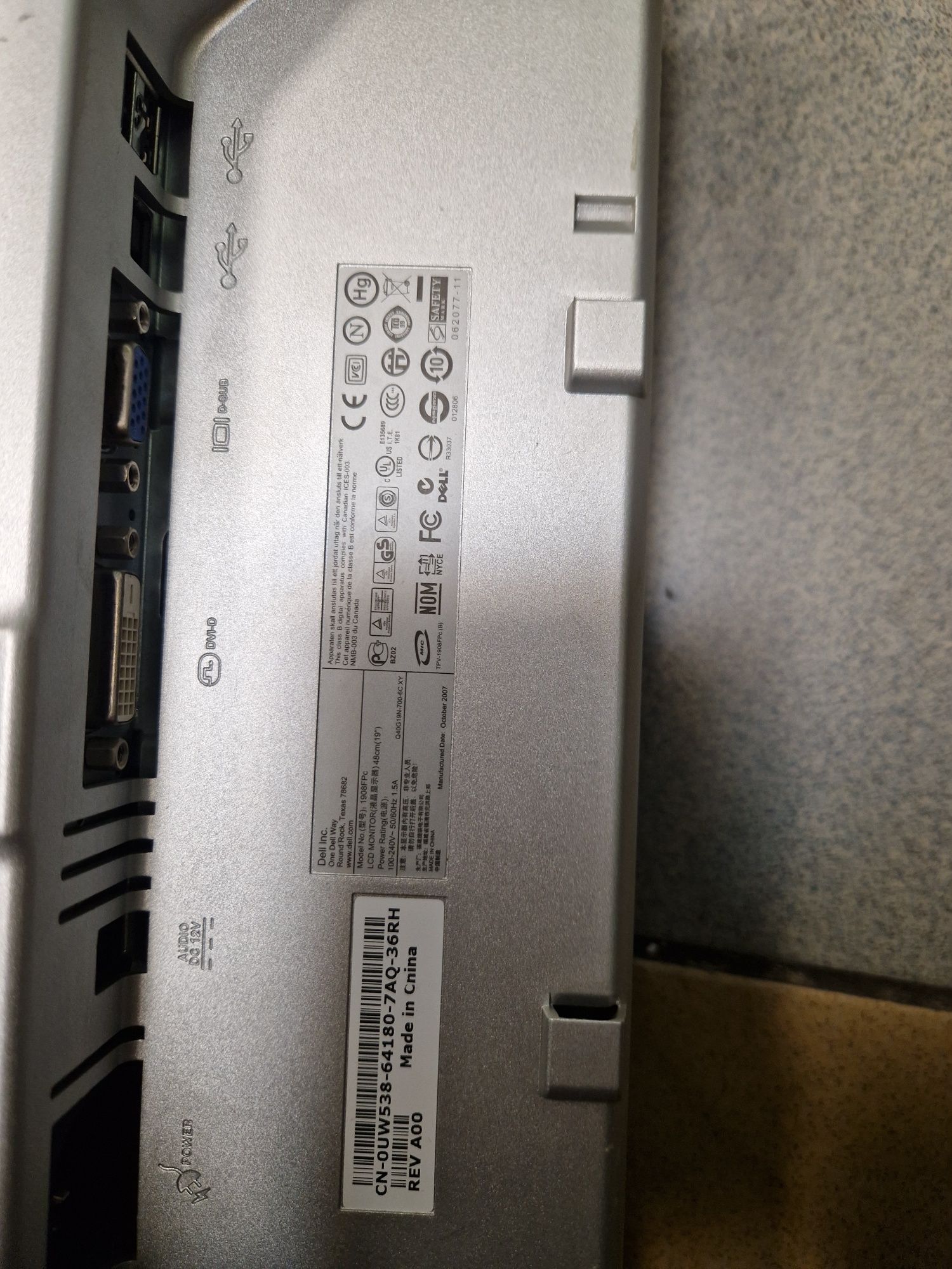 Monitor Dell 19" 1908FPc