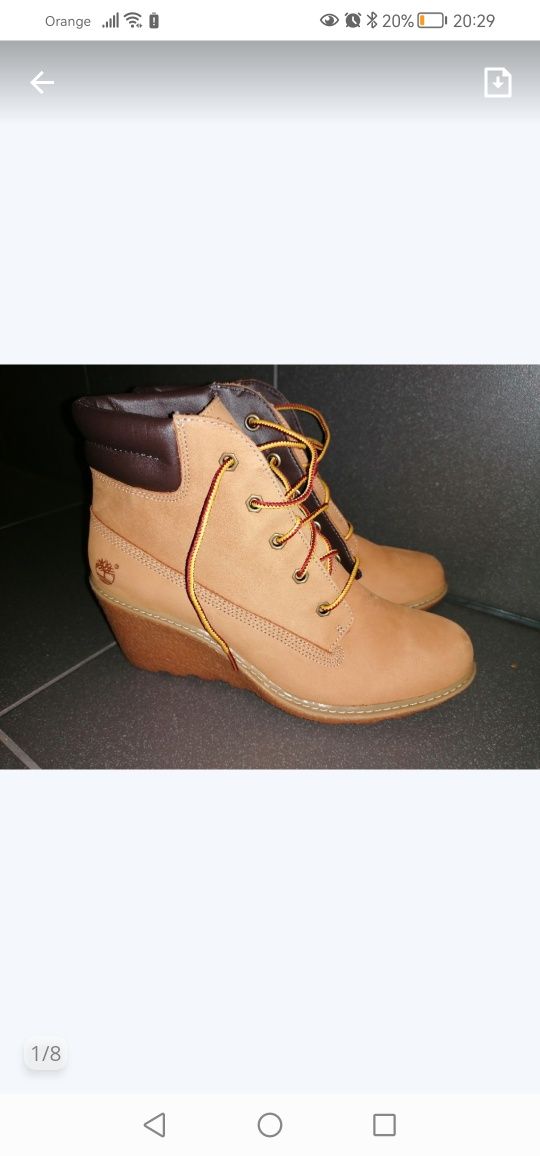 Botki skórzane Timberland 38 rozm.