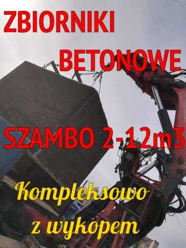 Zbiornik Betonowy Szambo  10m3 Piwniczka Kompleksowo z wykopem