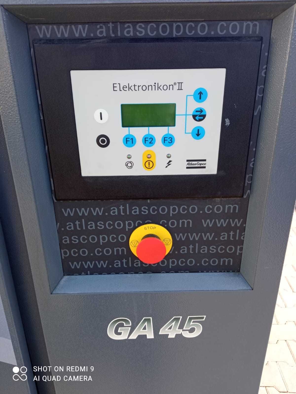 Sprężarka śrubowa,kompresor Atlas Copco GA45,45 KW,S014655