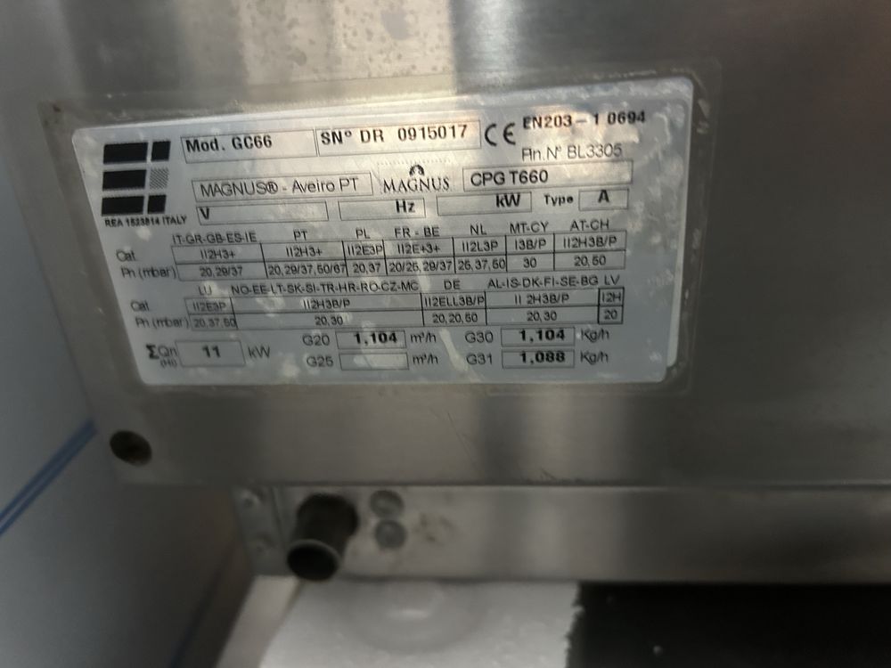 Cozedor de pasta a gás 25 l, bancada