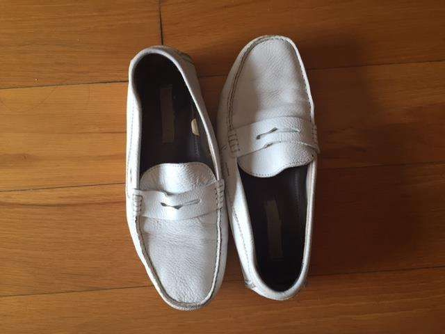 Leather Loafers cor branca - Zara Tam 42