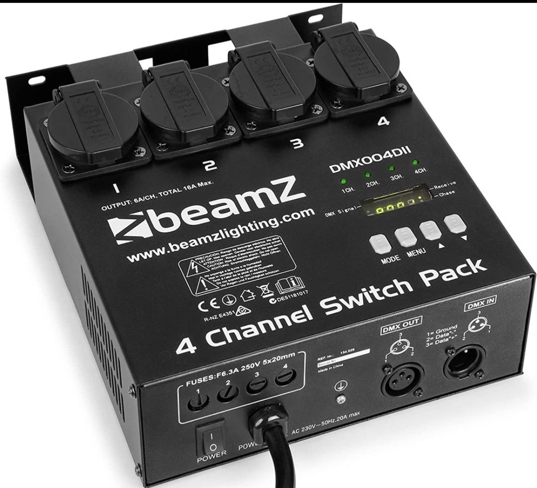 Sequenciador DMX DNOVO   MX512 com 4 Canais (5A Canal) - beamZ