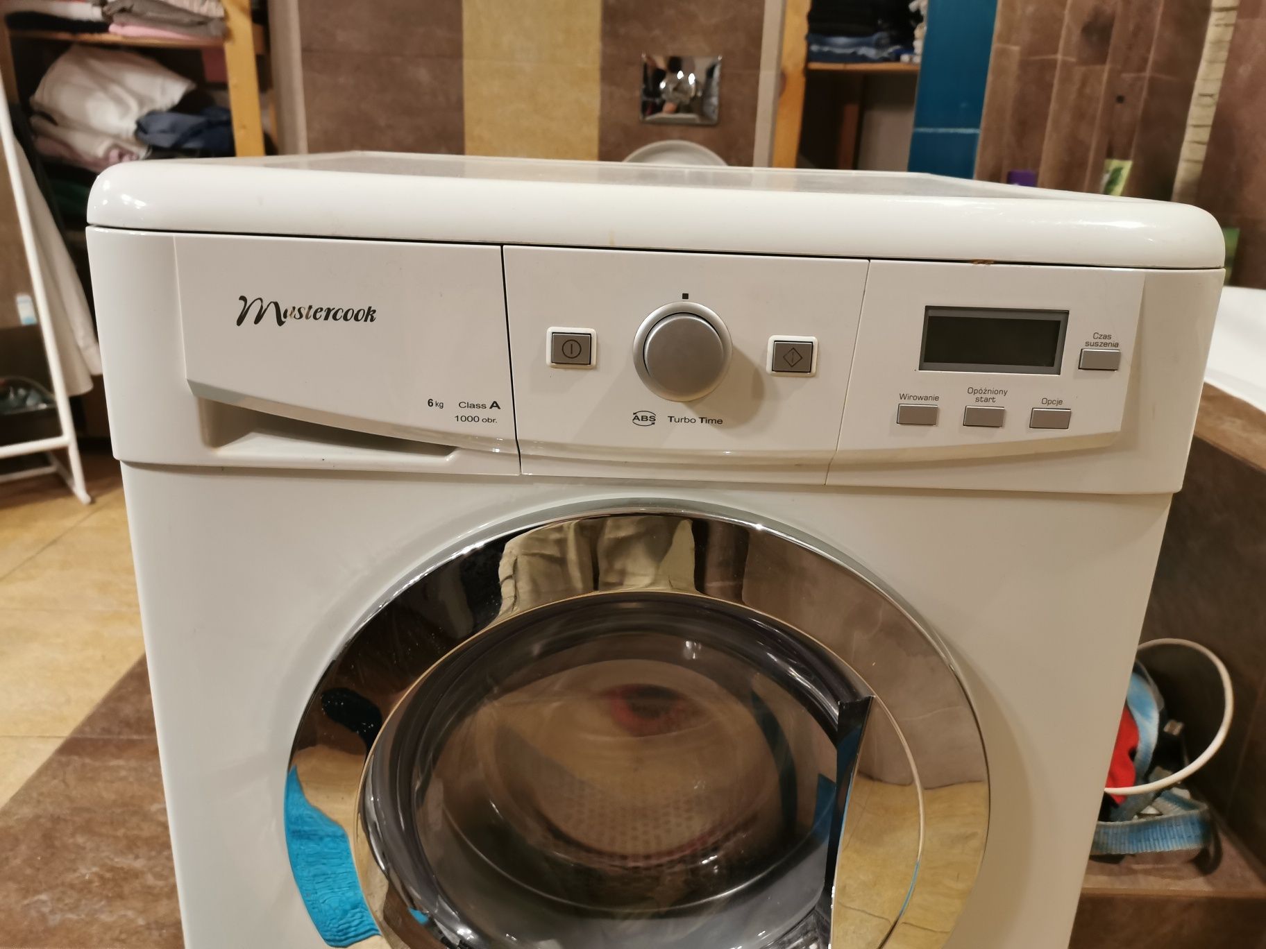 Pralko suszarka Mastercook SPFD 1064, łożysko bębna uszkodzone