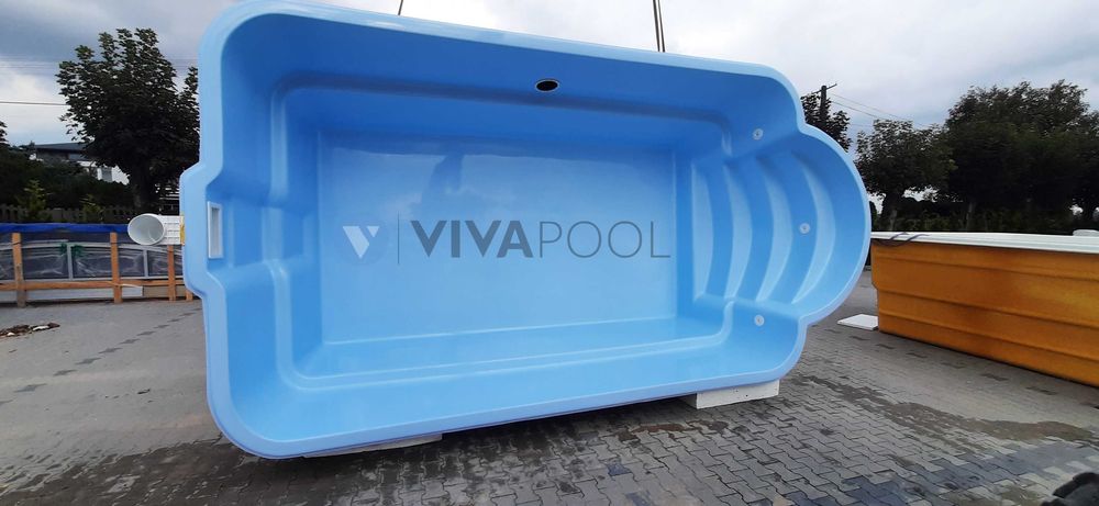 Basen kąpielowy z osprzętem MILANO 7,0 x 3,2 poliestrowy wkopywany