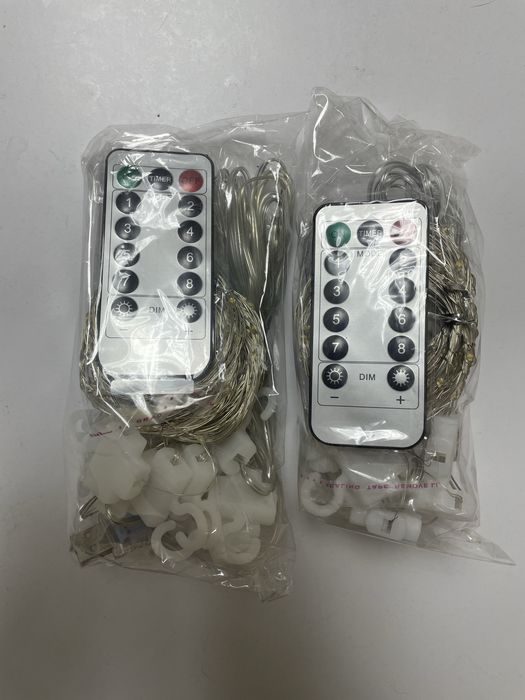 Лед-гірлянда штора 3х3 з гачками та пультом