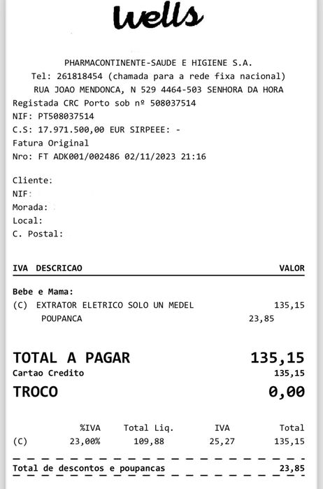 Extrator de leite materno Medela Solo