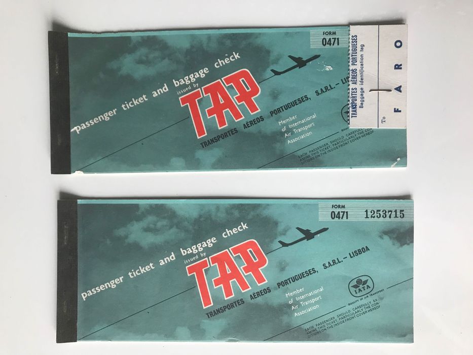Bilhetes de avião TAP Vintage