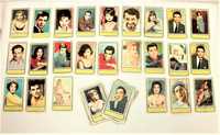 Cromos de personalidades e artistas, 105 cromos, vintage