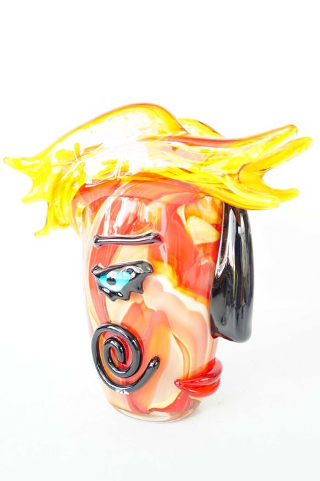 Figurka Murano style WAZON twarz design abstrakcja