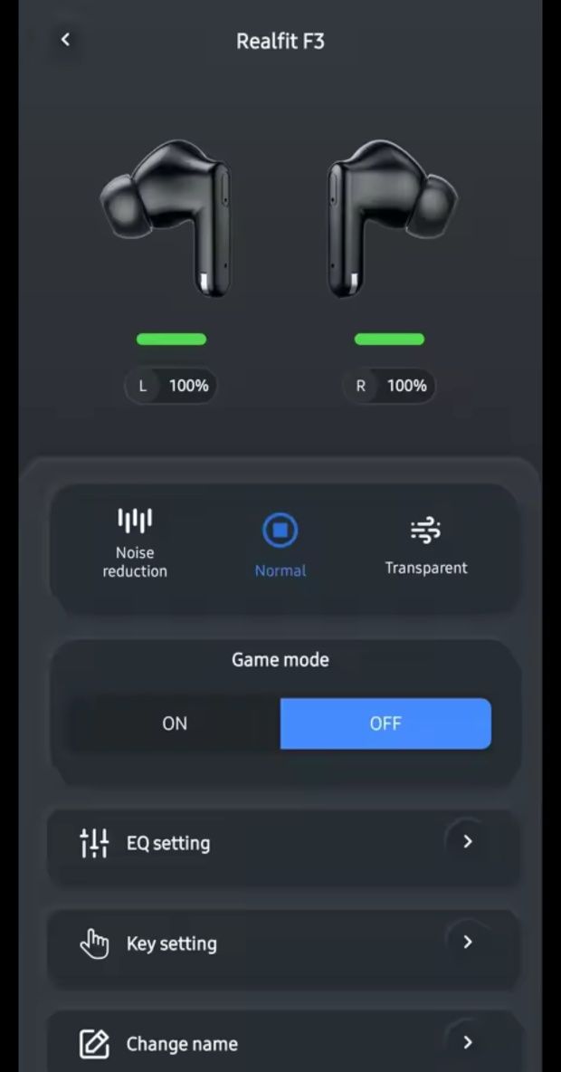 RealFitt F3 Bluetooth V5.4 ANC+ENC [Czarne]