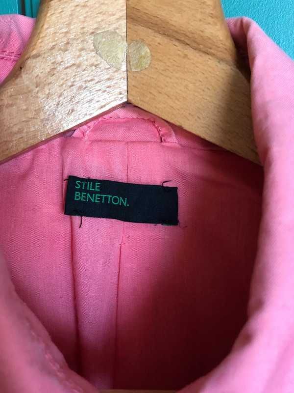 Stile Benetton różowy trencz w rozm.36