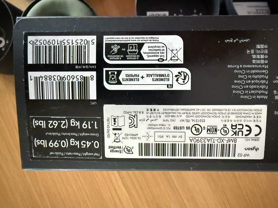 Słuchawki Dyson OnTrac + 2 zestawy dodatkowych nauszników Dyson