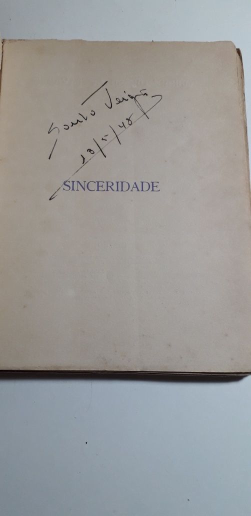 Sinceridade - Silva Tavares (1ª edição, 1936)