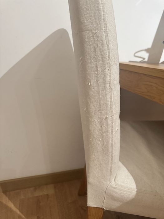 4 Cadeiras IKEA Henriksdal Carvalho – Capas com desgaste de gato
