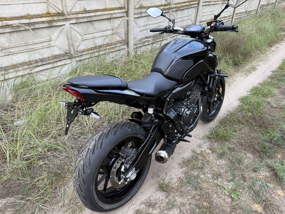 Yamaha MT07 rocznik 2024 moc 35kW Kategoria A2 Czarna Wydech Transport