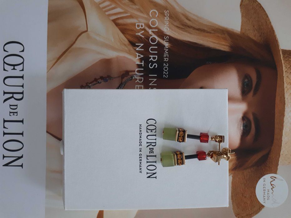 Promo nowe kolczyki niemieckie hand made Coeur de Lion
