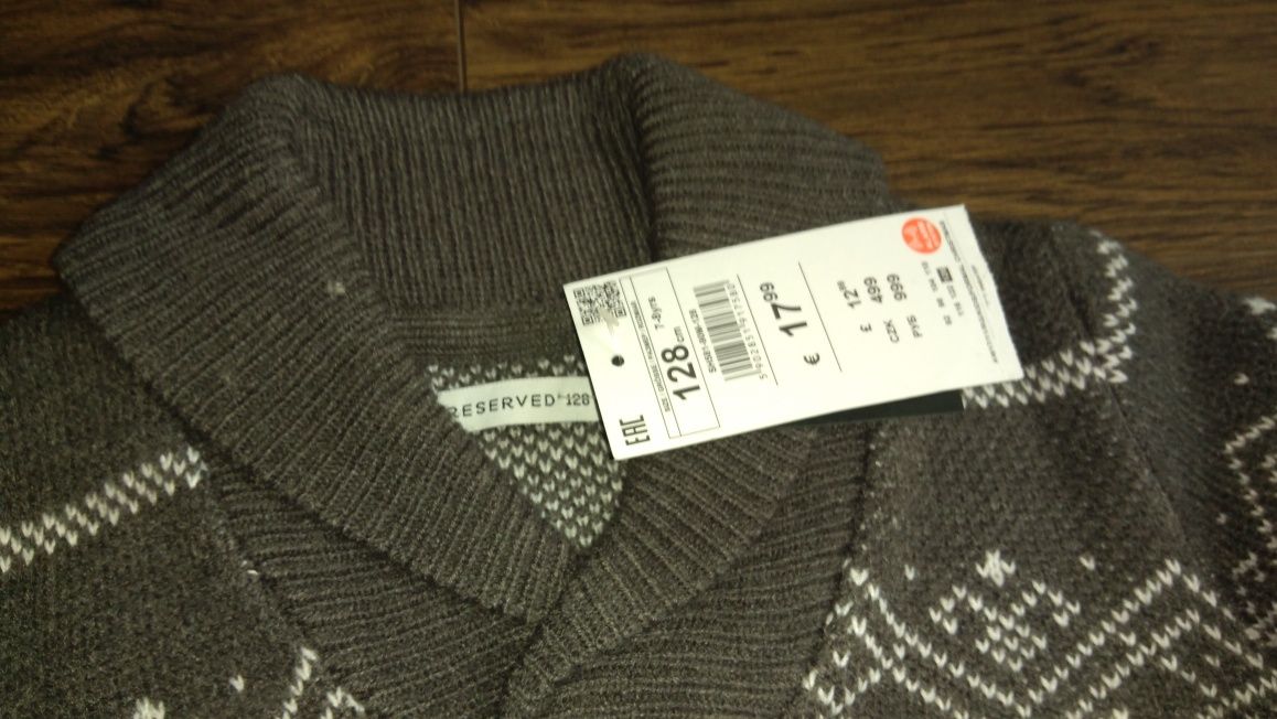 Reserved sweter chłopięcy 128 nowy z metką