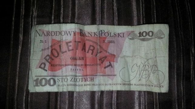 Banknot kolekcjonerski 100zł PRL 1986r.