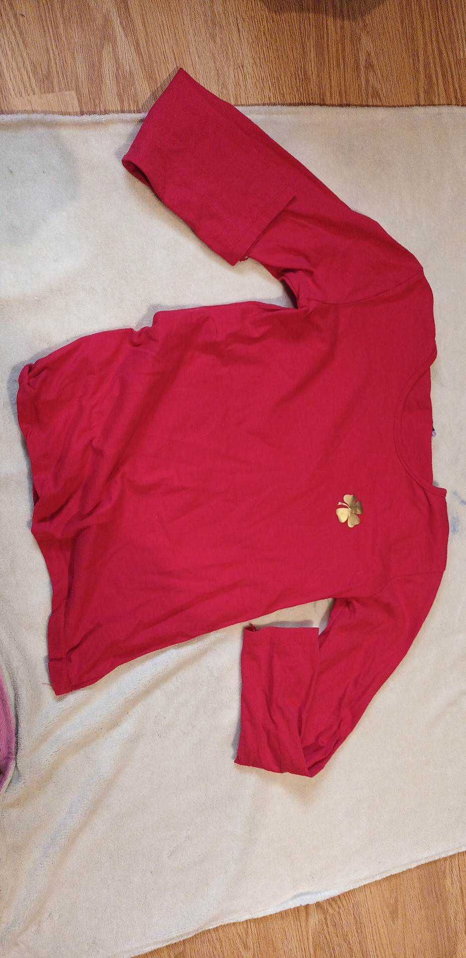 Koszulka z długim rękawem czerwona
