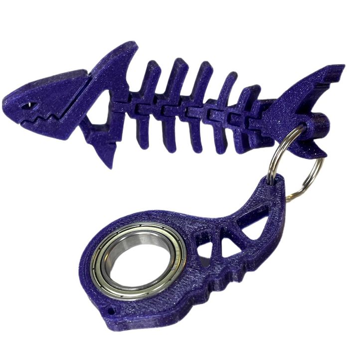 Keyspinner Keyrambit + Rekinek TikTok - GALAXY VIOLET -Druk 3D