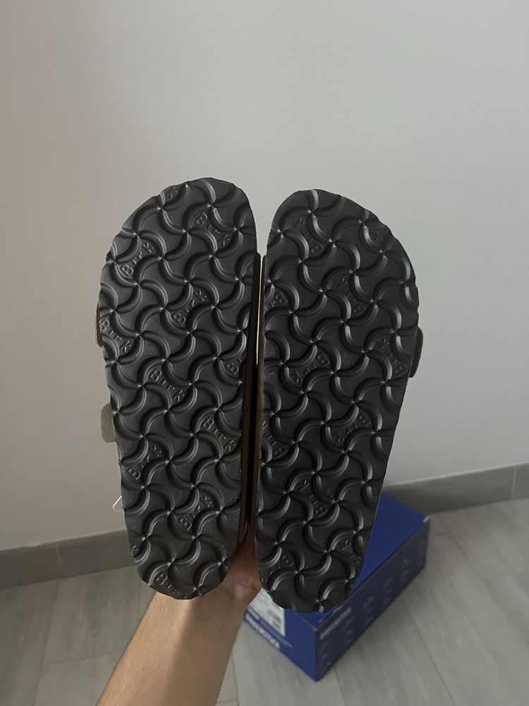 Damskie Klapki Sandały Birkenstock Arizona Soft Taupe roz 37 - Nowe !