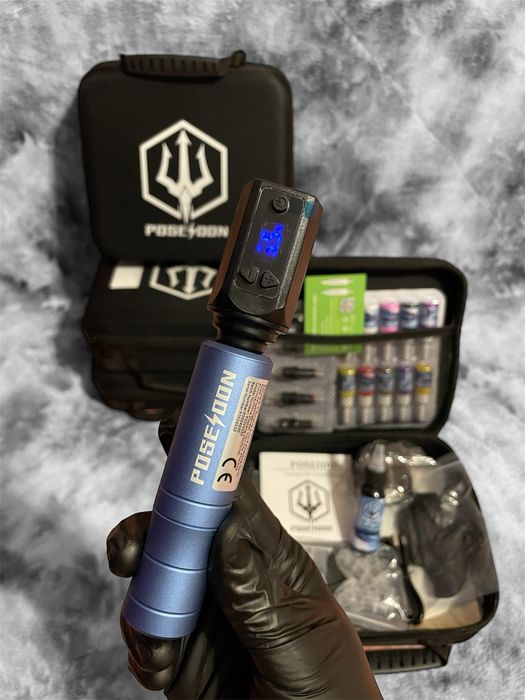 Тату наборв кейсе  беспроводная тату машинка краски иглы