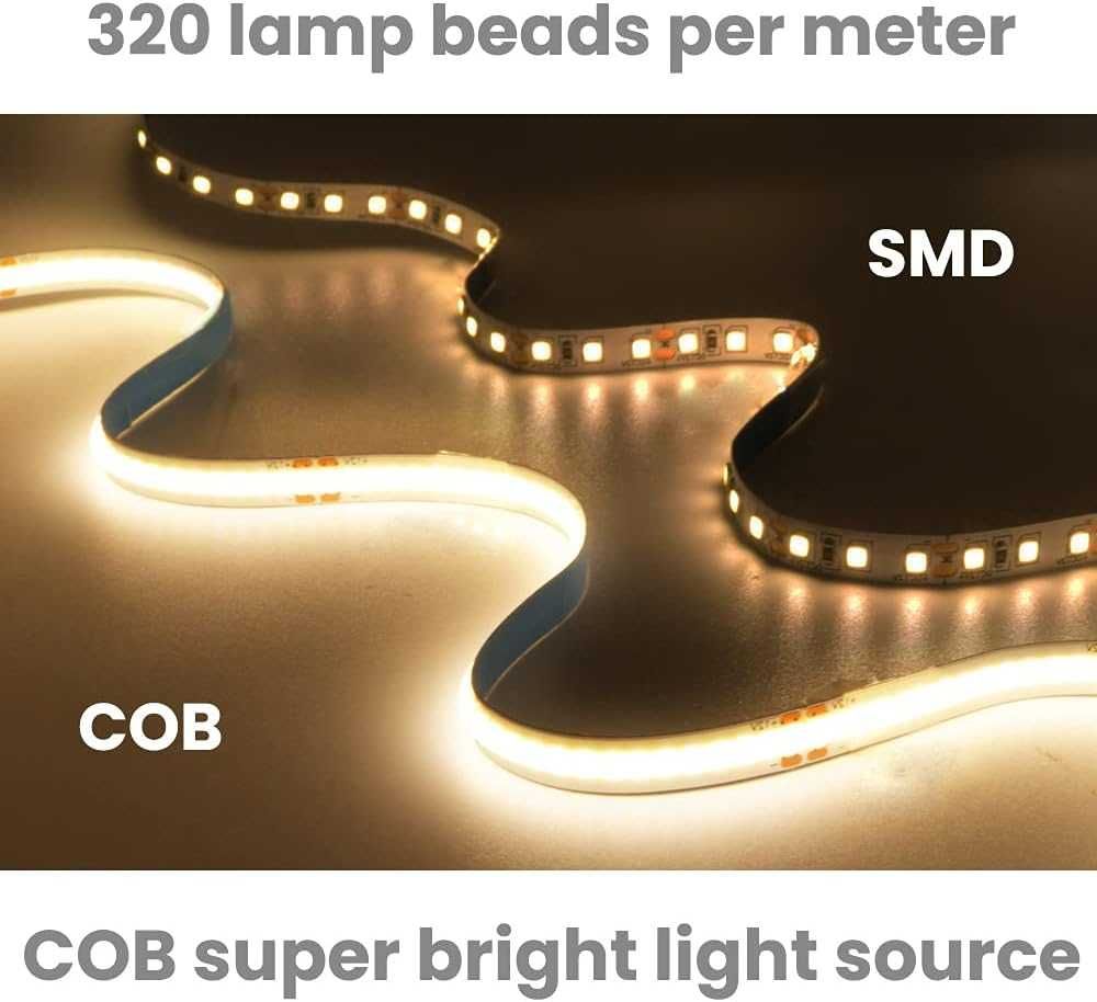 Arotelicht Taśma LED COB 5 m 12 V ciepła biel