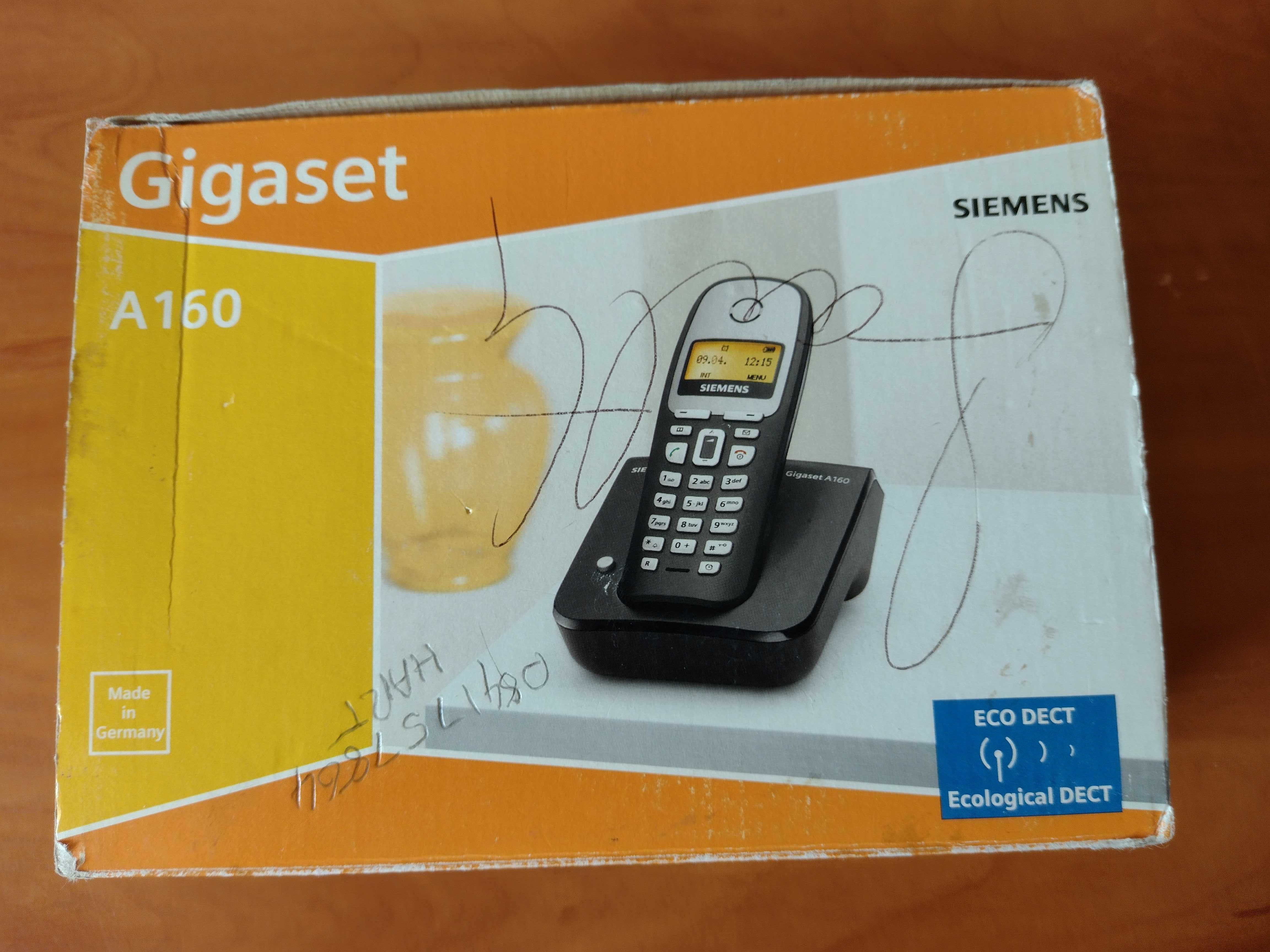 telefon stacjonarny bezprzewodowy Siemens Gigaset A 160 (czarny)