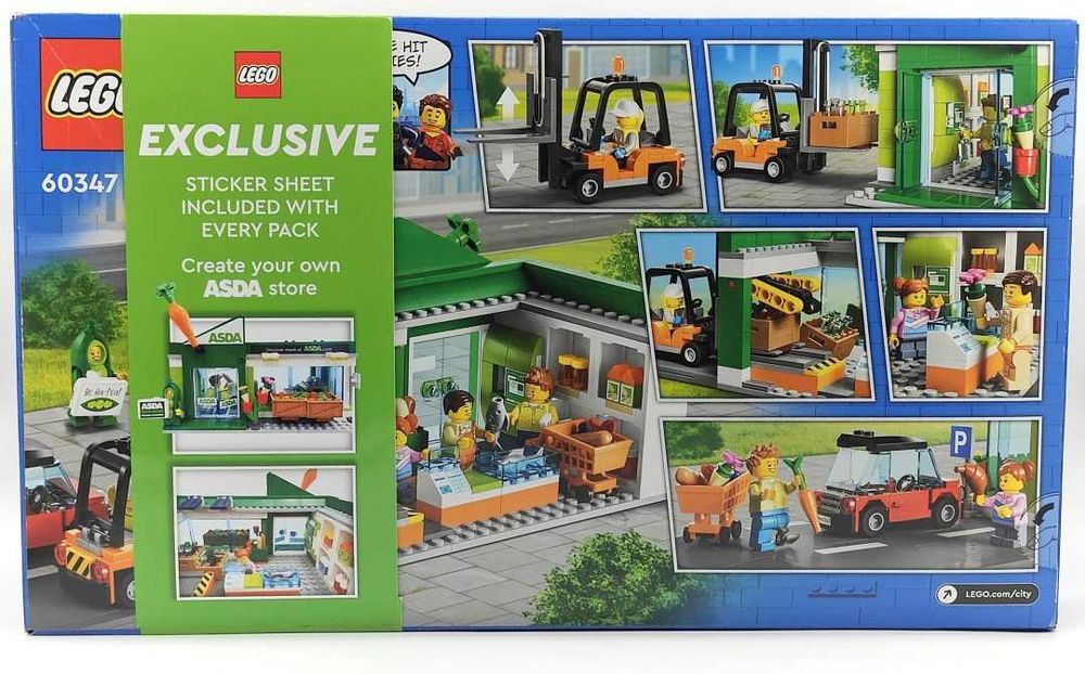 LEGO CITY 60347 "Grocery Store ASDA" EXCLUSIVO NOVO selado