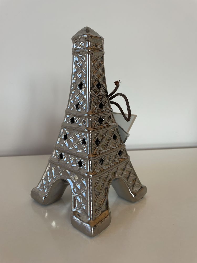 Wieża Eiffla - Figurka - Srebrna - 16 cm  - Unikat