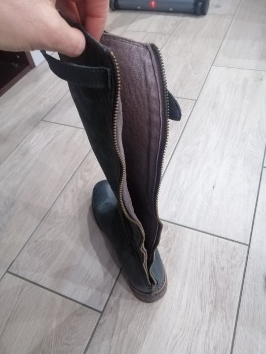 Włoskie kozaki rozm. 37 butelkowa zieleń nowe