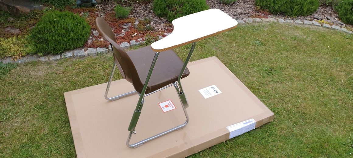 Krzesełko krzesło szkolne składane z blatem