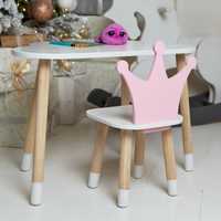 Дитячий столик та стілець корона зайчик ведмедик Детский столик стул