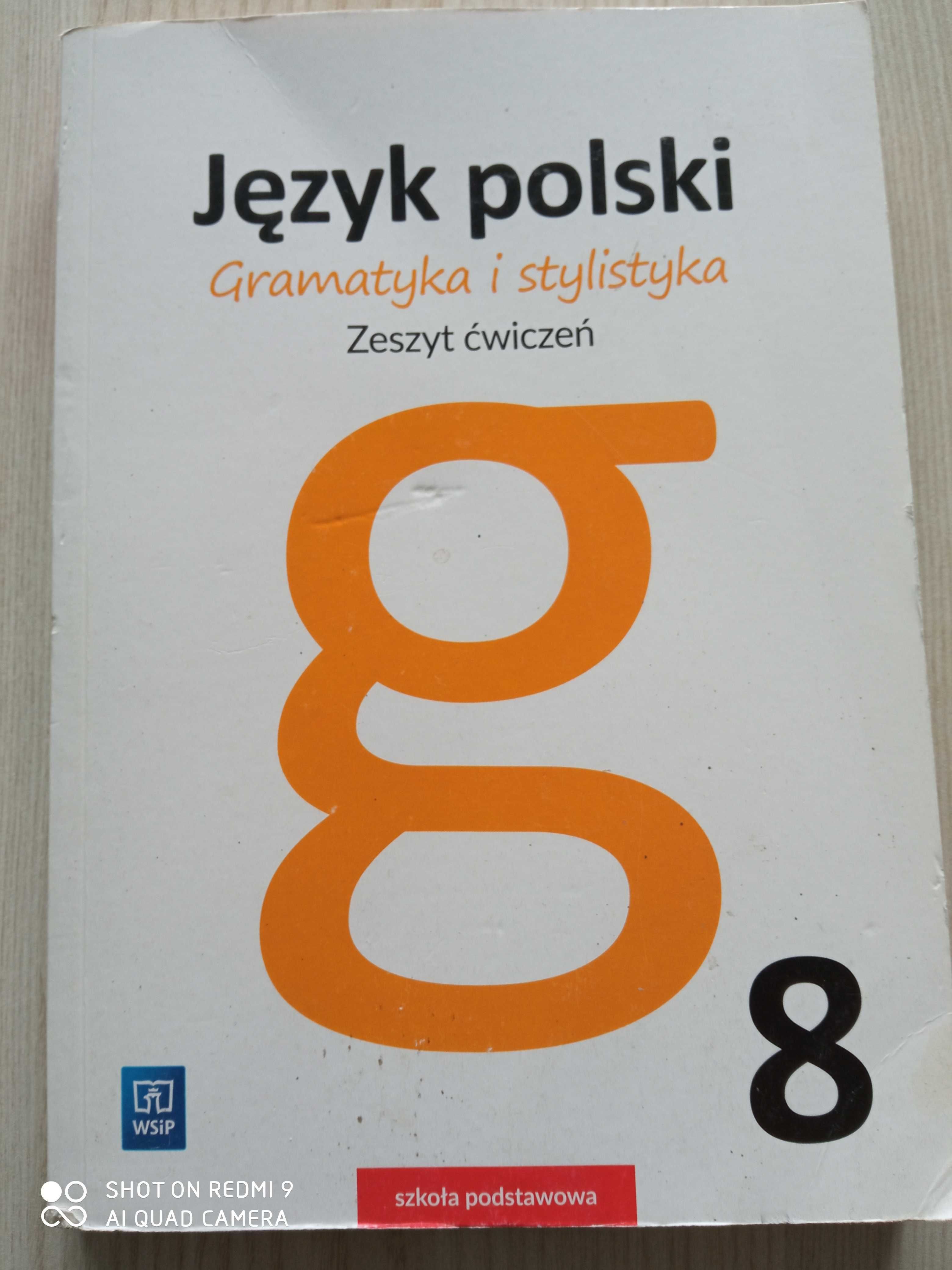 Język polski Gramatyka i stylistyka Zeszyt ćwieczeń klasa 8