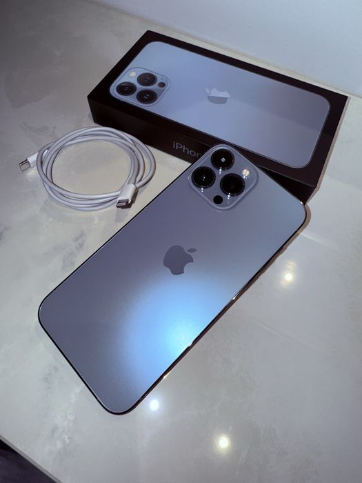 stan idealny iPhone 13 Pro Max, 128 GB, błękitny Sierra Blue