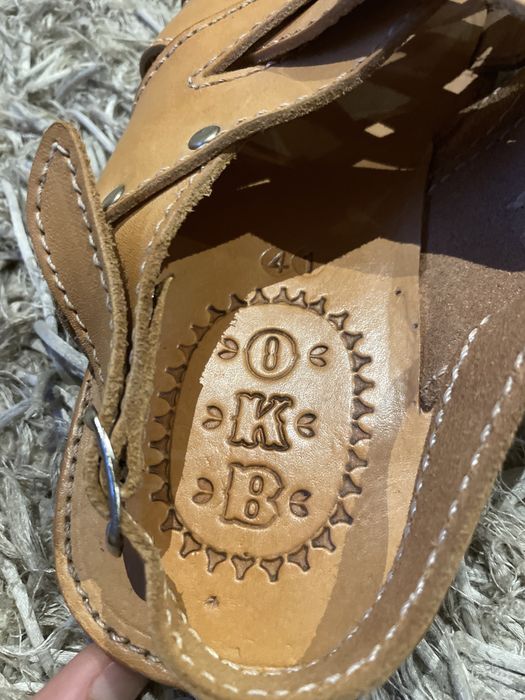 Sandálias de cabedal