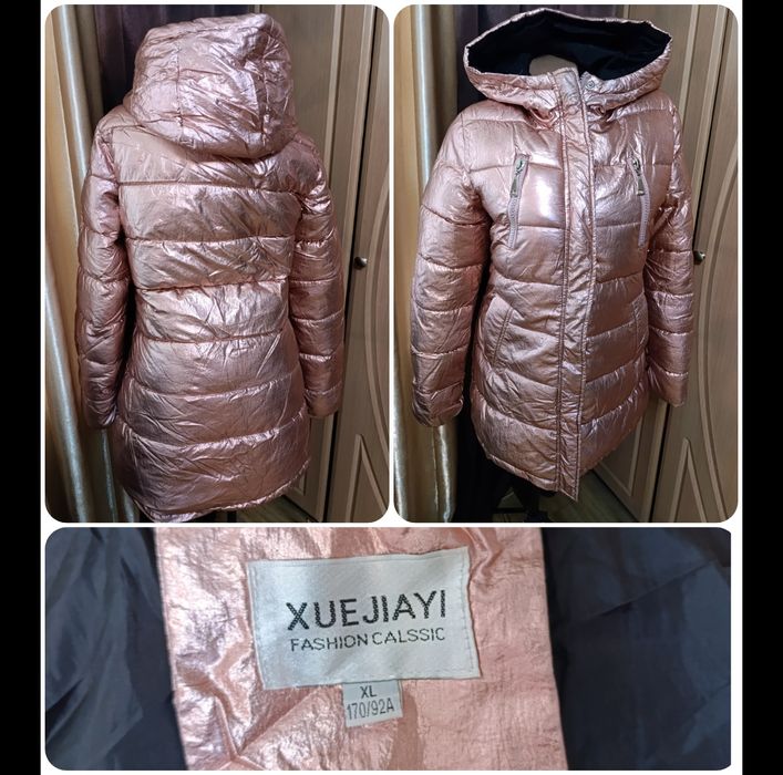 Курточка стёганая,куртка пуфер серебро,пальто на пуху