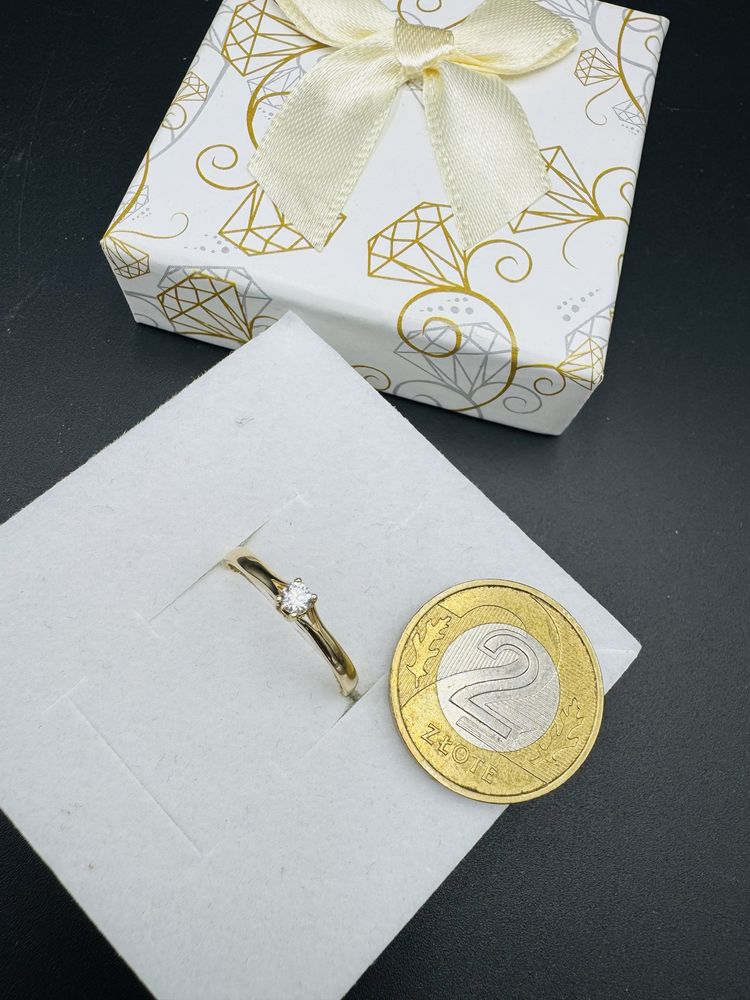 Nowy zloty pierscionek proba 585 waga 1,22g