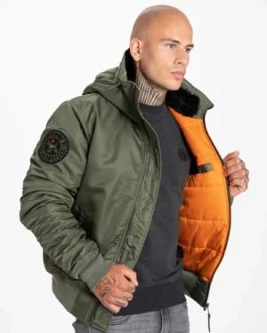 Куртка бомбер Pitbull Encino , чорна, олива