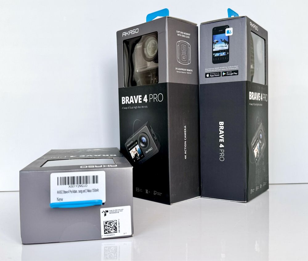 Екшн-Камера Відеокамера AKASO BRAVE 4 PRO 4K UHD 20МП 1350мАг
