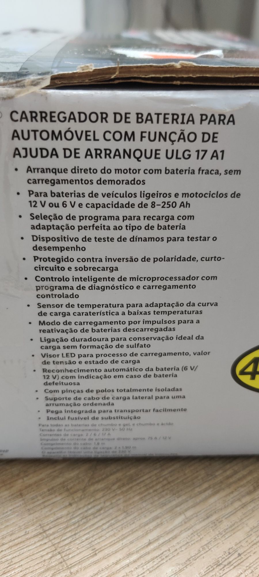 Carregador de baterias com booster