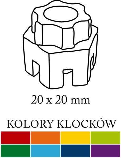 Askato Klocki Małych Geniuszy śrubki konstrukcyjne 100 el.