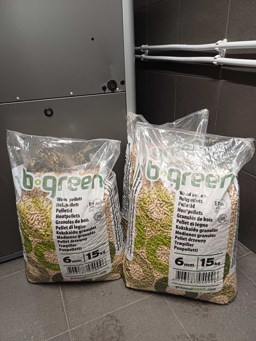 PELLET B- GREEN Certyfikowany A1 EN plus DIN plus Dostawa Gratis SOSNA