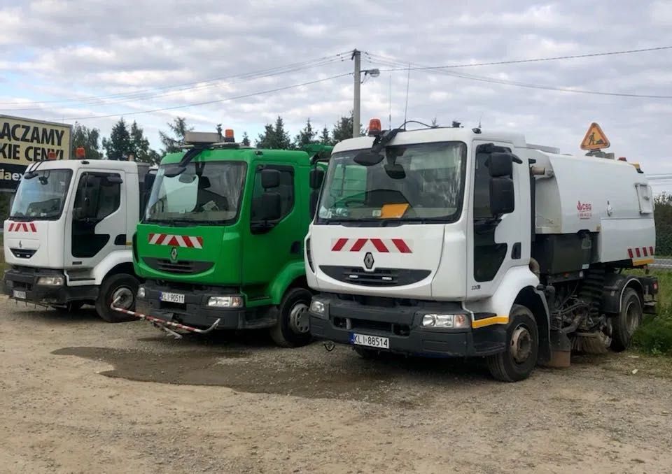 Czyszczenie dróg zamiatanie polewanie zamiatarka Polewaczka myjka